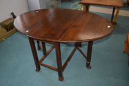 1930's Oak Oval Gate Leg Dining Table