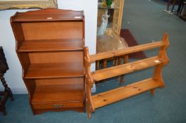 Freestanding Shelf Unit and a Wall Hanging Pine Sh