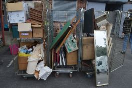 Three Cages of Books, Garden Chair, Card Table, Vi