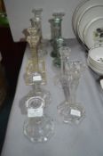 Assorted Glass Candlesticks