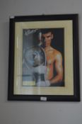 Framed Boxing Print of Joel Calzaghe