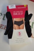 *Pack of Caroline Hochman Black Seamless Briefs Size: S