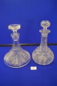 Two Cut Glass Decanters