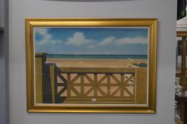 1980's Original Watercolour Beachscape by Keith Ne