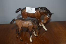 Two Beswick Horses