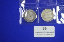 Two Georgian Silver Shillings 1825 and 1834