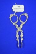 Pair of Silver Sugar Tongs Hallmarked Birmingham (1923?) ~40g