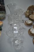Cut Lead Crystal Vases and Jugs etc.