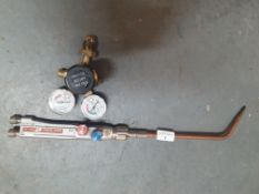 * gas welding torch and regulator