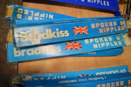 *Four Boxes of Bradkiss Spokes & Nipples