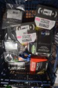 *Box of Bike Accessories Including Muc-Off Rim Tape, Mudguard Spoiler, etc.