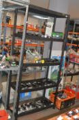 *6ft Black Five Shelf Racking (contents not includ