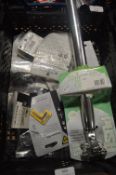 *Box of Bike Accessories Including Seat Post, Lights, etc.