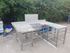 * u-shaped S/S potwashing station. 1500w x 2100d