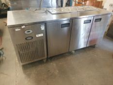 * Foster Pro 1/3h 3 door preptop fridge