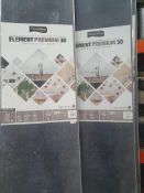 * 5 x packs Grosfillex Element Premium 3D wall cladding - Mesh Concrete Blue (3 x 260cm x 50cm - 3.