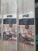 * 4 x packs Grosfillex wall cladding - Rustic Blanc Mix (3 x 260cm x 37.5cm - 2.925m coverage)