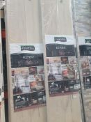 * 3 x packs Grosfillex wall cladding - Antique Oak (3 x 260cm x 37.5cm - 2.925m coverage)