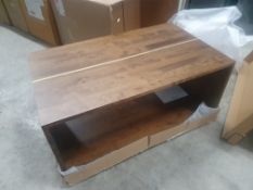 * Latitude Coffee Table RRP £370 - solid birch with gold inlay - 1000w x 600d x 450h