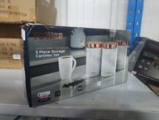 * Tower marble rose gold storage canisters