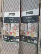 * 2 x packs Grosfillex wall cladding - Kube (3 x 260cm x 37.5cm - 2.925m coverage)