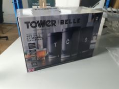 * Tower midnight blue storage canisters