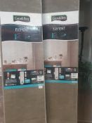 * 2 x packs Grosfillex wall cladding - Stone Tile-WL Taupe (3 x 260cm x 37.5cm - 2.925m coverage)