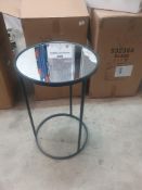 * Holden metal frame side table with glass top.