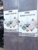 * 8 x packs Grosfillex Element Premium 3D wall cladding - Scratched Concrete Bronze (3 x 260cm x