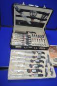 Offenbach Solingen Carving Knife & Steak Knife Set in Case