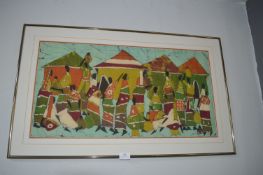 African Batik Silk Pictures