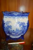 Large Royal Doulton Blue & White Watteau Planter