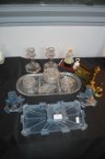1930.s Glass Dressing Sets plus Ornaments