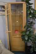 Light oak Glazed Corner Cabinet