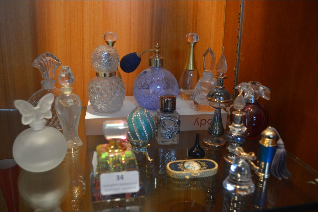 Glass Scent Bottles Including Caithness etc.