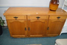 Oak Three Section Sideboard