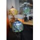 Three Small Leaded Glass Table Lamps with Woodpeck - Image 2 of 2