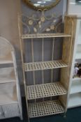 Folding Metal Shelves with Floral Design