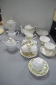 Duchess Green Sleeves Pattern Tea Service etc. 25p