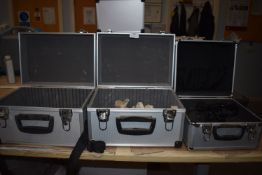 *Three Aluminium Flight Cases