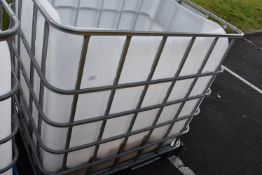 *Empty IBC Tank with Lid Cut Off and Contents of Wood Offcuts