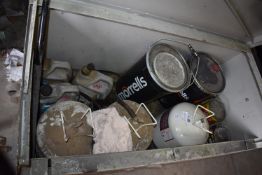 *Contents of Metal Chest to Include Adhesives, Oils, etc.