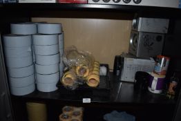 *Assorted Protective Black Plastic Tape, Music System, Paint Roller, etc.