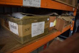 *Contents of Shelf to Include Boxes of Plastic End Caps, Assorted Brackets, and 20mm M5 Threaded