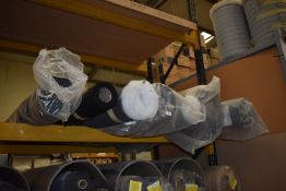 *Six Rolls of Quilted and Other Fabrics