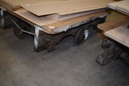 *Vintage Four Wheel Industrial Trolley (contents not included)
