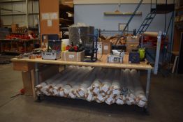 *Packaging Table with Material Dispenser on Adjustable Feet - Collection by Appointment