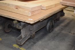 *Vintage Four Wheel Industrial Trolley (contents not included)