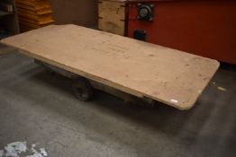 *Vintage Four Wheel Industrial Barrow