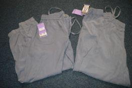 *2x BC Clothing Soft Blue Trousers Size: 8